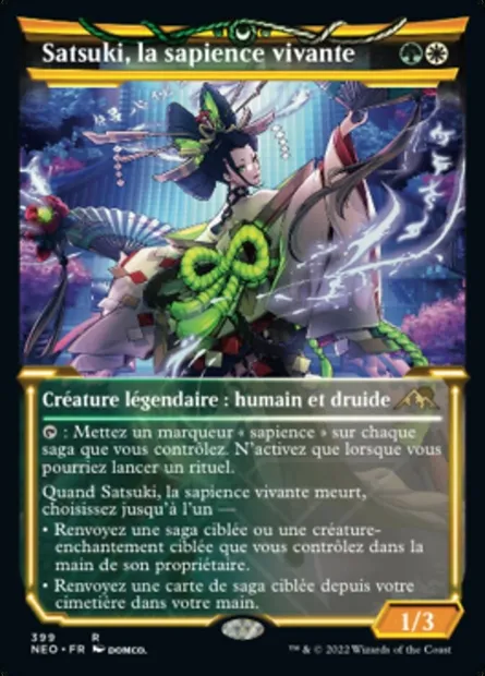 Satsuki, la sapience vivante, carte Magic NEO 399 — extension Kamigawa: La Dynastie Néon