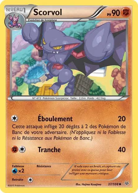 Scorvol, carte Pokémon ROS 37 — extension Ciel Rugissant