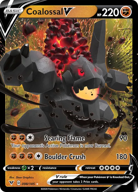 Coalossal V, Pokémon card VIV 98 — Vivid Voltage set