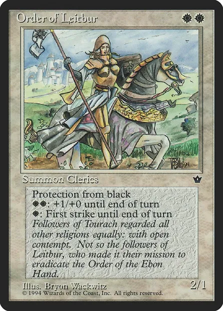 Order of Leitbur, Magic card FEM 16a — Fallen Empires set