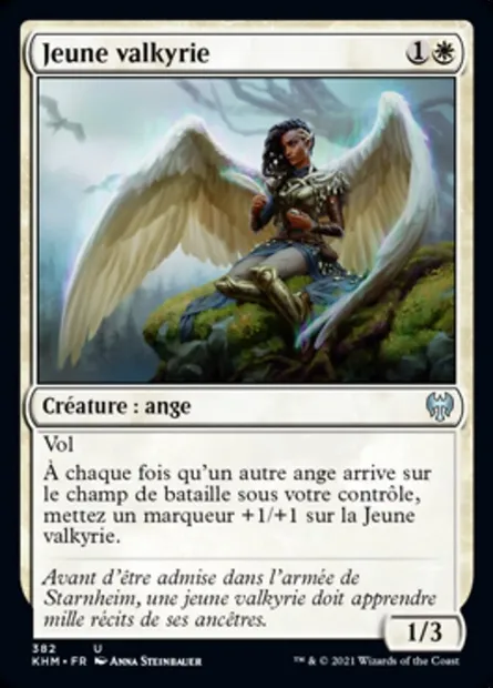 Jeune valkyrie, carte Magic KHM 382 — extension Kaldheim