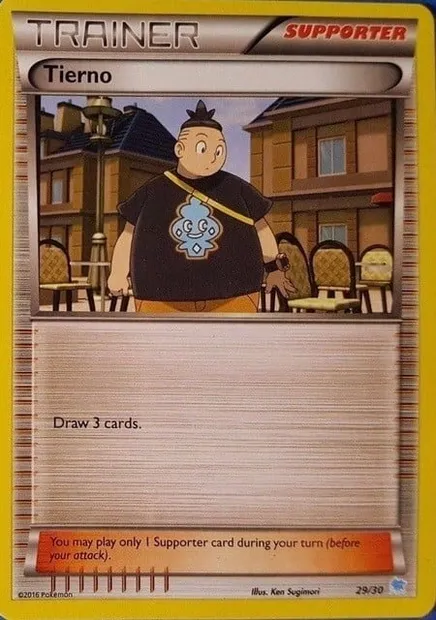 Tierno, carte Pokémon TK9S 029 — extension XY Trainer Kit: Pikachu Libre & Suicune (Suicune)