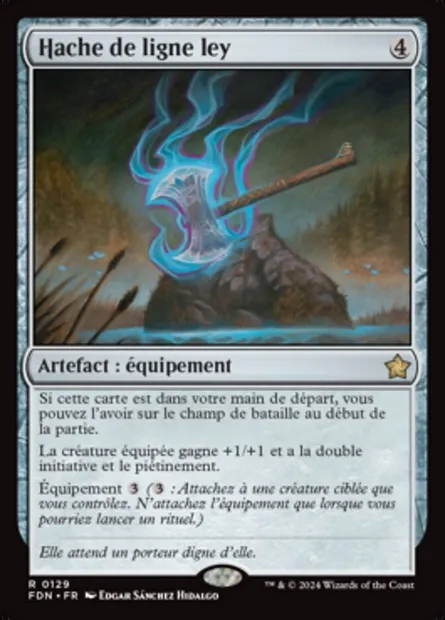 Hache de ligne ley, carte Magic FDN 129 — extension Foundations