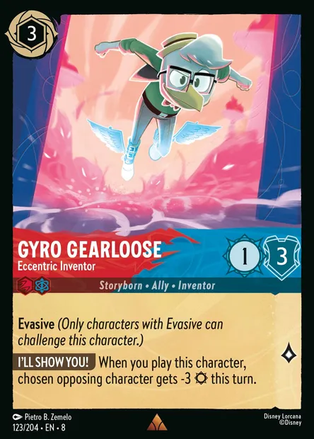 Gyro Gearloose - Eccentric Inventor, Disney Lorcana card CH8-123 — The Reign of Jafar set