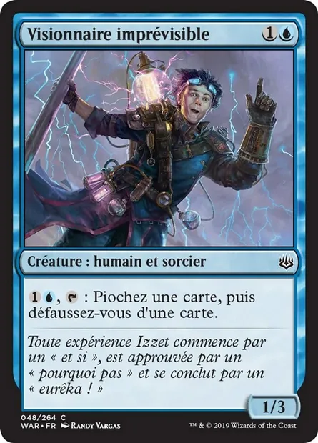 Visionnaire imprévisible, carte Magic WAR 48 — extension La guerre des Planeswalkers
