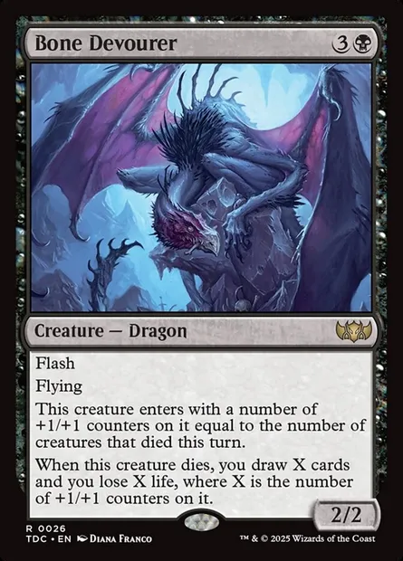 Bone Devourer, Magic card TDC 26 — Tarkir: Dragonstorm Commander set