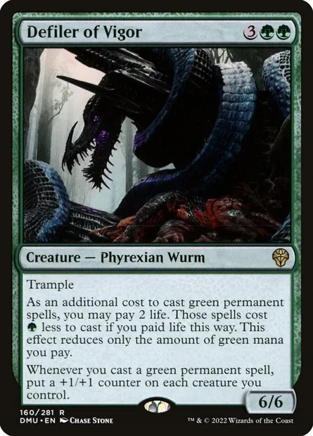 Defiler of Vigor, Magic card DMU 160 — Dominaria United set