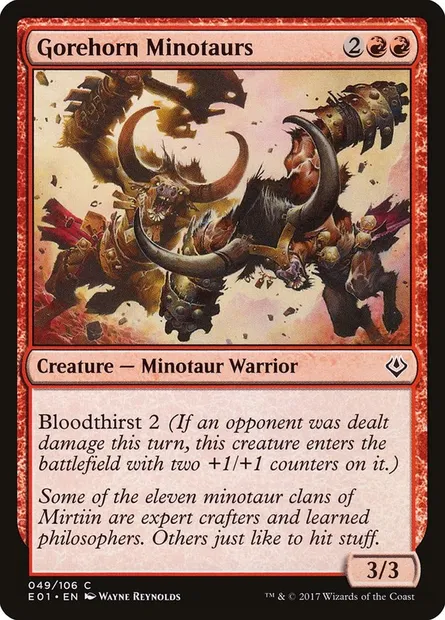 Minotaures corneboyaux, carte Magic E01 49 — extension Archenemy: Nicol Bolas