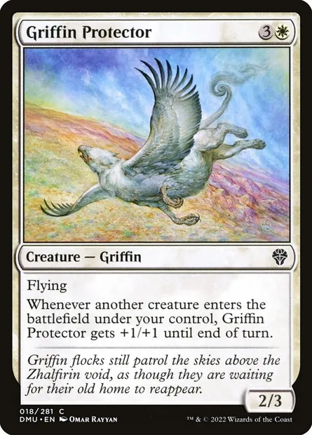 Griffin Protector, Magic card DMU 18 — Dominaria United set