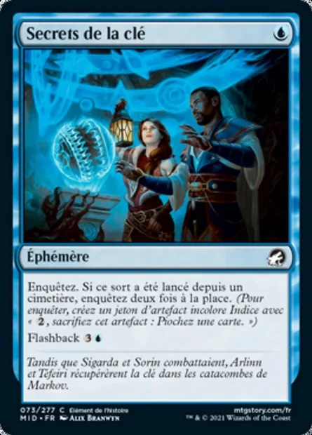 Secrets de la clé, carte Magic MID 73 — extension Innistrad : chasse de minuit