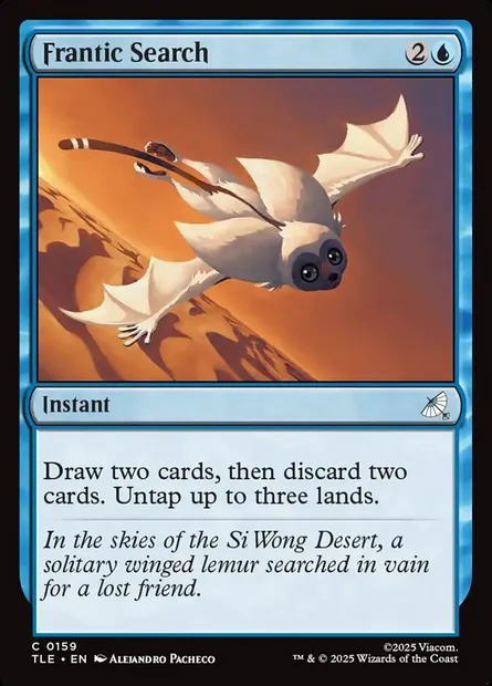 Frantic Search, Magic card TLE 159 — Avatar: The Last Airbender Eternal set