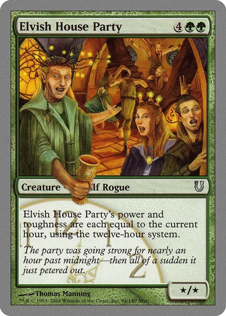 Elvish House Party, carte Magic UNH 94 — extension Unhinged