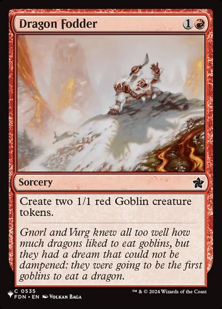 Dragon Fodder, Magic card PLST FDN-535 — The List set