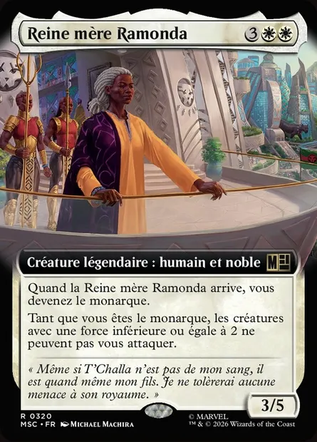 Reine mère Ramonda, carte Magic MSC 320 — extension Marvel Super Heroes Commander
