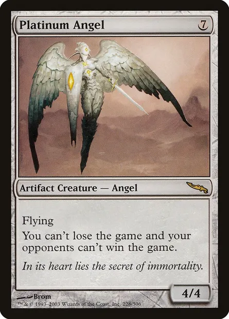 Platinum Angel, Magic card MRD 228 — Mirrodin set