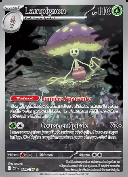 Lampignon, carte Pokémon SSP 194 — extension Étincelles Déferlantes