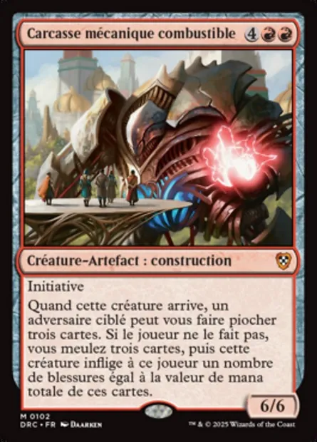 Carcasse mécanique combustible, carte Magic DRC 102 — extension Aetherdrift Commander