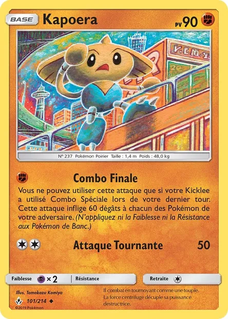 Kapoera, carte Pokémon UNB 101 — extension Alliance Infaillible