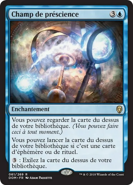 Champ de préscience, carte Magic DOM 61 — extension Dominaria