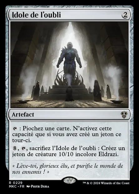 Idole de l'oubli, carte Magic MKC 229 — extension Murders at Karlov Manor Commander
