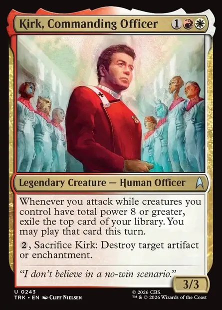 Kirk, Commanding Officer, carte Magic TRK 243 — extension Star Trek