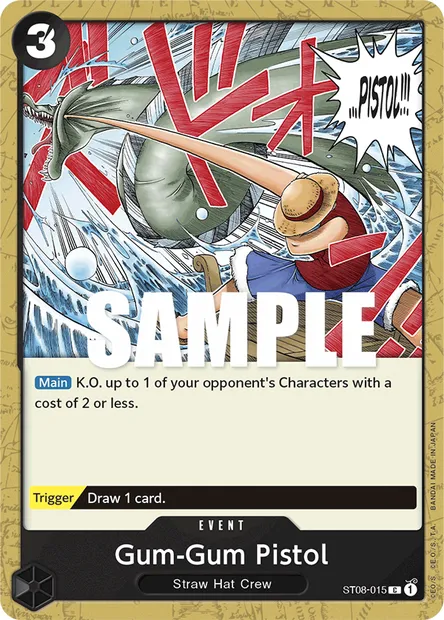 Gum-Gum Pistol, carte One Piece ST08-015 — extension Monkey D. Luffy