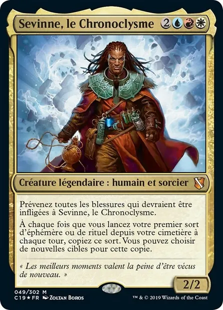 Sevinne, le Chronoclysme, carte Magic C19 49 — extension Commander 2019