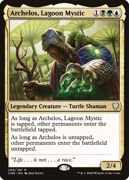 Archelos, Lagoon Mystic, Magic card CMR 268 — Commander Legends set
