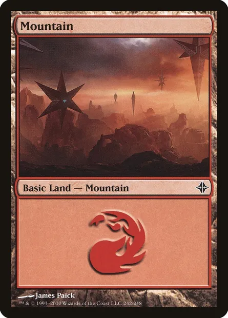 Mountain, Magic card ROE 242 — Rise of the Eldrazi set