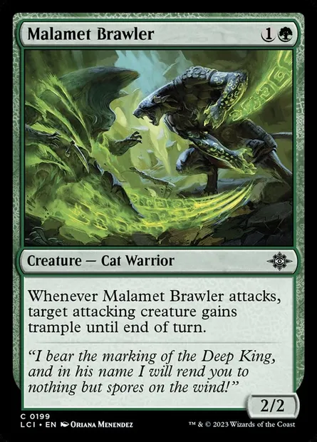 Malamet Brawler, Magic card LCI 199 — The Lost Caverns of Ixalan set