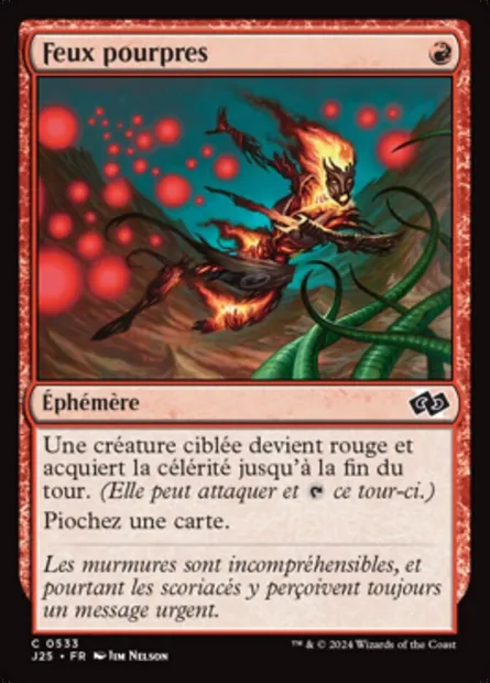 Feux pourpres, carte Magic J25 533 — extension Foundations Jumpstart