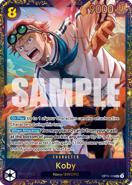 Koby, One Piece card OP11-119 — A FIST OF DIVINE SPEED set