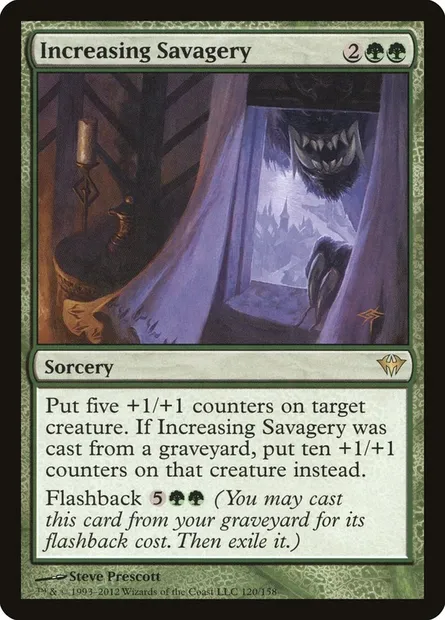 Increasing Savagery, Magic card DKA 120 — Dark Ascension set