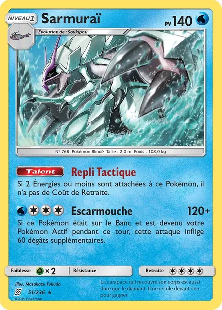 Sarmuraï, carte Pokémon UNM 51 — extension Harmonie des Esprits