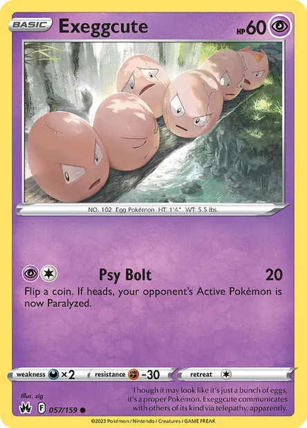 Exeggcute, Pokémon card CRZ 057 — Crown Zenith set