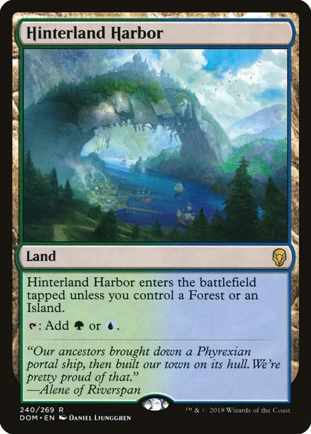 Hinterland Harbor, Magic card DOM 240 — Dominaria set
