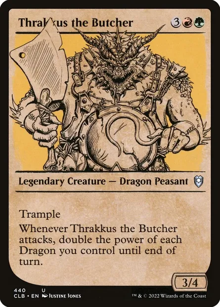 Thrakkus the Butcher, Magic card CLB 440 — Commander Legends: Battle for Baldur's Gate set
