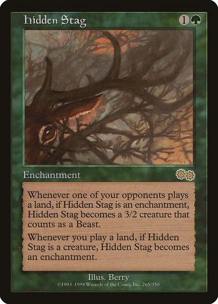 Hidden Stag, Magic card USG 265 — Urza's Saga set