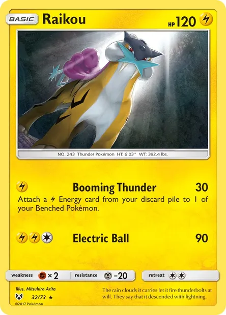 Raikou, Pokémon card SLG 32 — Shining Legends set