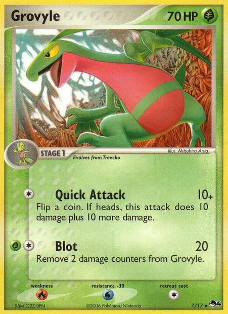 Grovyle, Pokémon card P4 7 — POP Series 4 set