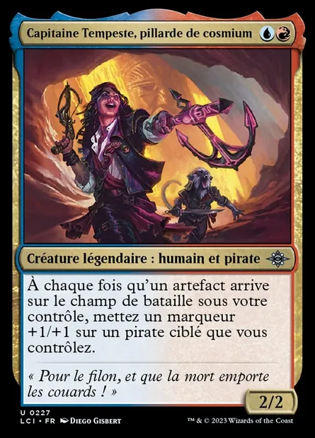 Capitaine Tempeste, pillarde de cosmium, carte Magic LCI 227 — extension The Lost Caverns of Ixalan