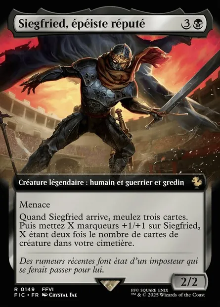 Siegfried, épéiste réputé, carte Magic FIC 149 — extension Final Fantasy Commander
