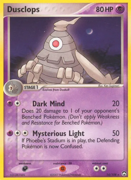 Dusclops, Pokémon card PK 14 — Power Keepers set