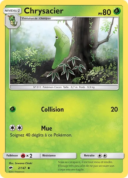 Chrysacier, carte Pokémon BUS 2 — extension Ombres Ardentes