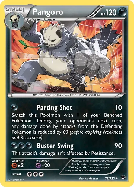 Pangoro, Pokémon card BKP 75 — BREAKpoint set