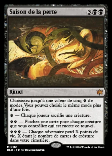 Saison de la perte, carte Magic BLB 112 — extension Bloomburrow