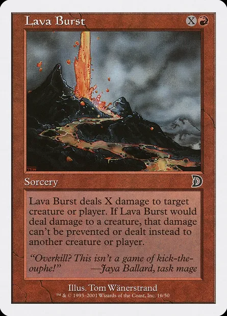Lava Burst, Magic card DKM 16 — Deckmasters set