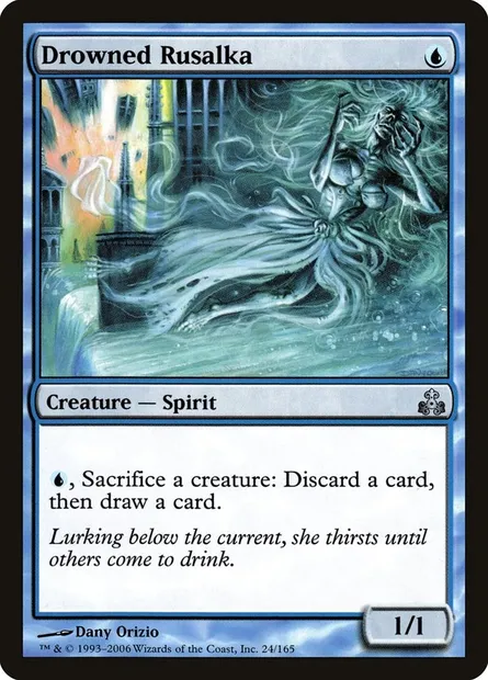 Rusalka noyée, carte Magic GPT 24 — extension Le Pacte des Guildes