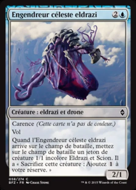 Engendreur céleste eldrazi, carte Magic BFZ 58 — extension La bataille de Zendikar