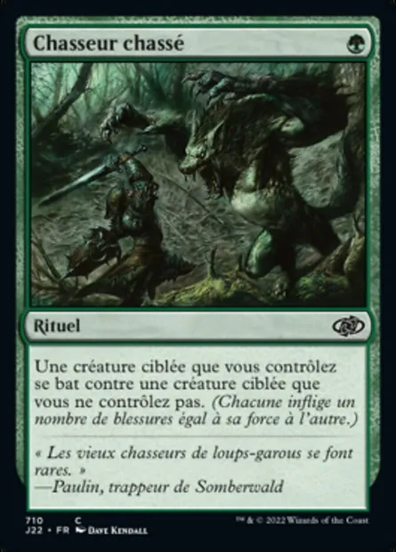 Chasseur chassé, carte Magic J22 710 — extension Jumpstart 2022